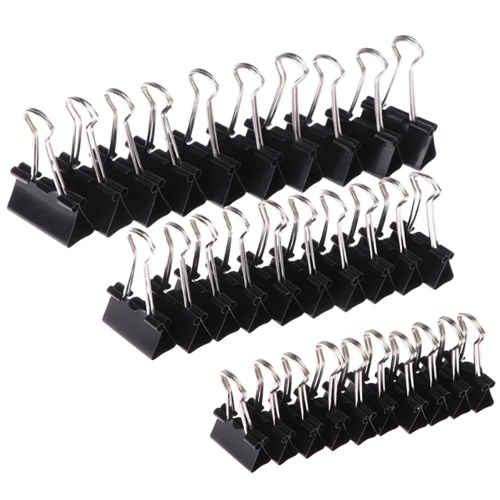 Binder Clip Assorted - 10 Pezzi di Clip Metalliche Pieghevoli