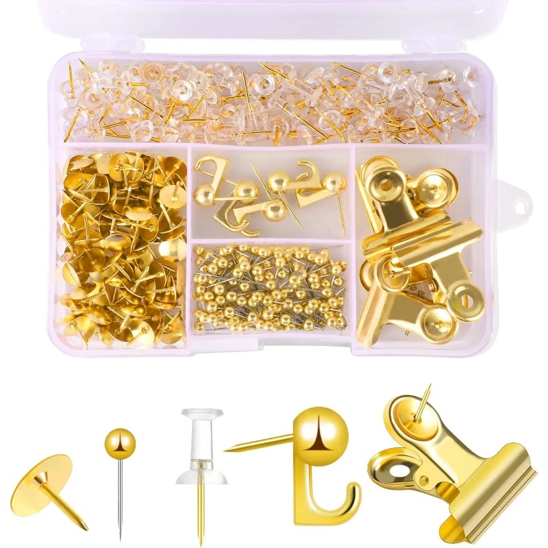 Binder Clip Assorted - 310 pz Push Pins Set raccoglitore